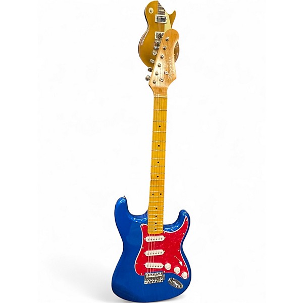 Used 2010s Haywire STRATOCASTER CUSTOM Electron Blue Metallic Solid Body Electric Guitar