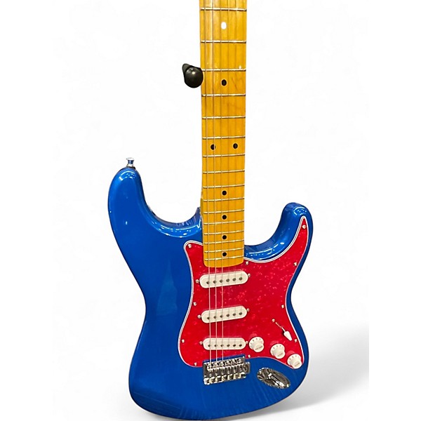 Used 2010s Haywire STRATOCASTER CUSTOM Electron Blue Metallic Solid Body Electric Guitar