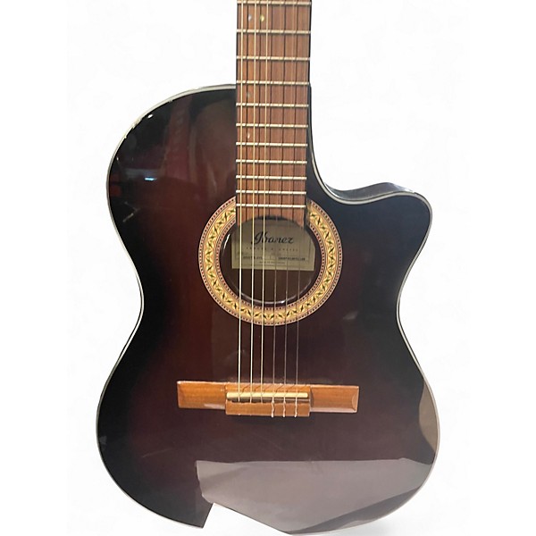 Used Ibanez GA35TCE-DVS Brown Classical Acoustic Electric Guitar
