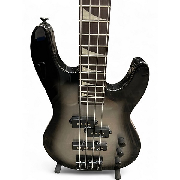 Used Jackson JS1X Minion Bass Black and Silver Electric Bass Guitar