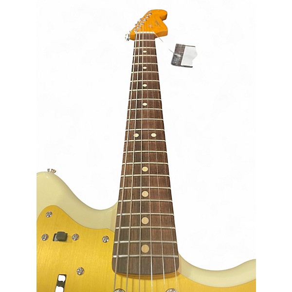 Used Squier J Mascis Jazzmaster Antique White Solid Body Electric Guitar