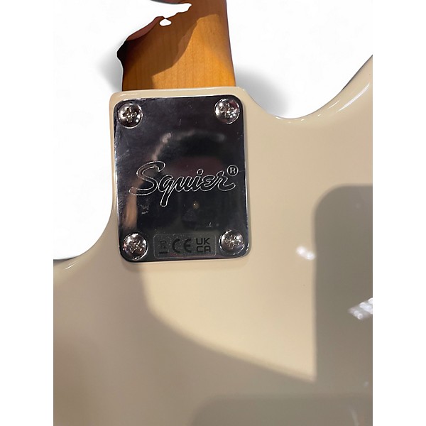 Used Squier J Mascis Jazzmaster Antique White Solid Body Electric Guitar