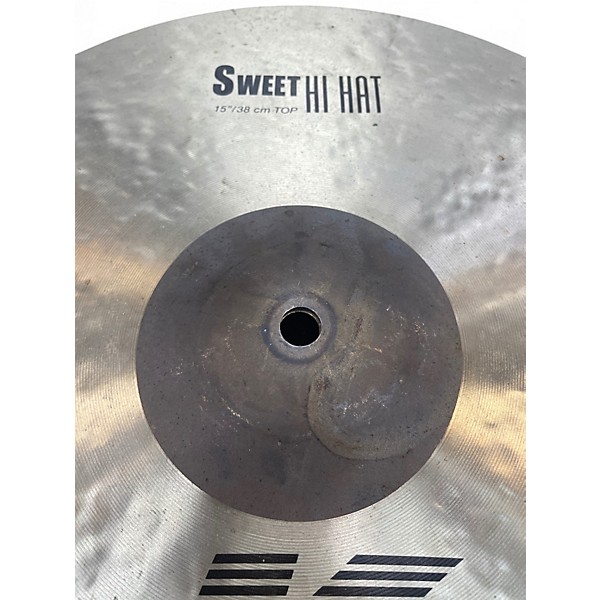 Used Zildjian 15in K sweet hi hat Cymbal