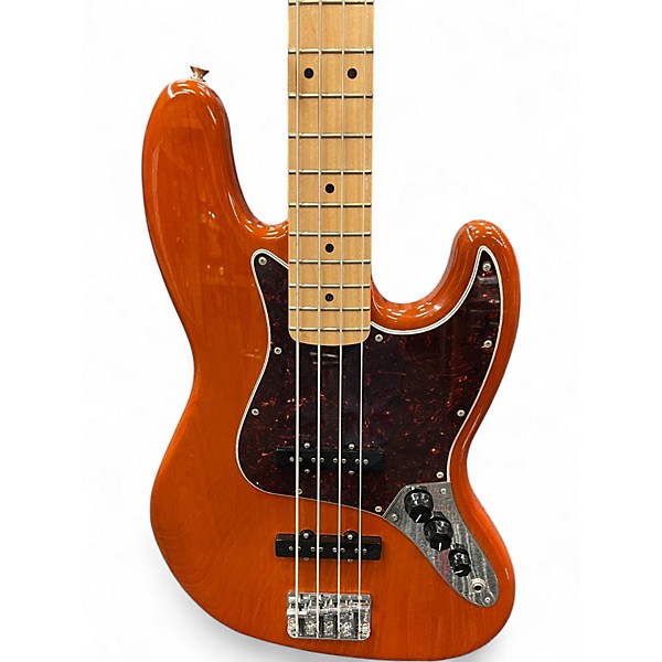 Used Fender Modern Player Jazz Bass Antique Amber Electric Bass Guitar