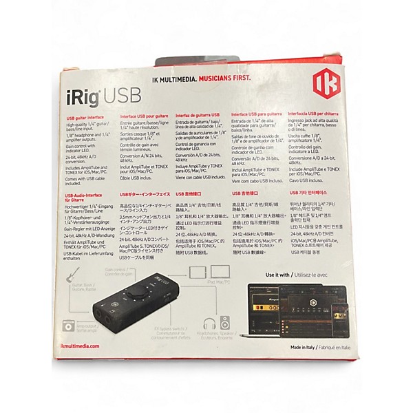Used IK Multimedia iRig USB Audio Interface