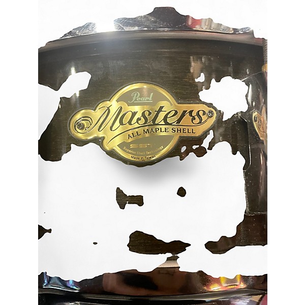 Used Pearl 14in MASTERS MAPLE SNARE Brown Drum