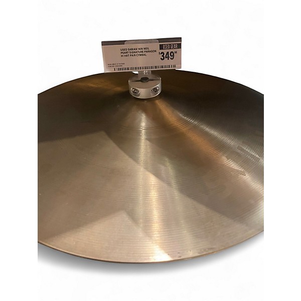 Used SABIAN 14in Neil Peart Signature Paragon Hi Hat Pair Cymbal