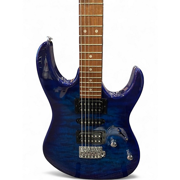 Used Ibanez GRX70QA Blue Burst Solid Body Electric Guitar