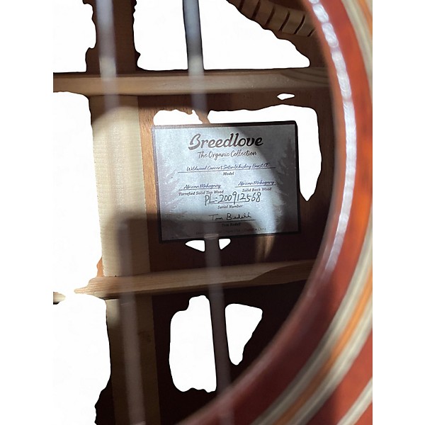 Used Breedlove Organic Wildwood Pro CE All-African Mahogany Concert Acoustic-Electric Guitar Mahogany Acoustic Electric Gu...