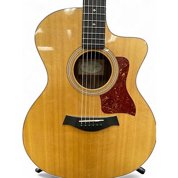 Used Taylor 214CE Deluxe Natural Acoustic Electric Guitar
