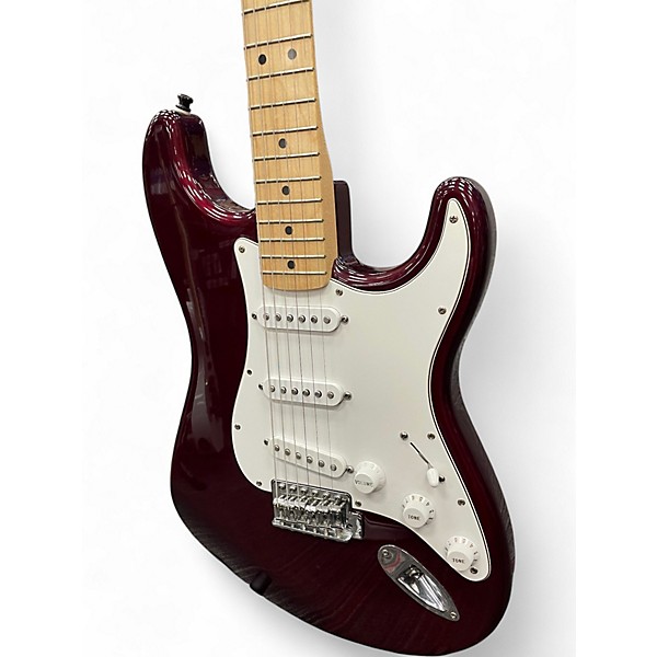 Used Fender Standard Stratocaster Candy Apple Red Solid Body Electric Guitar