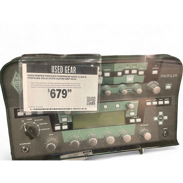 Used Kemper Profiler PowerHead 600W Class D Profiling Solid State Guitar Amp Head