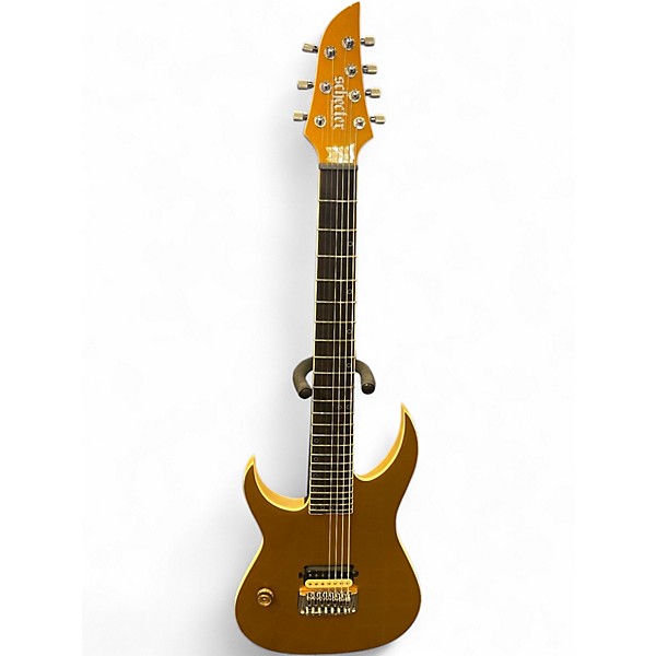Used Schecter Guitar Research KM7 Left Handed Gold Top Electric Guitar