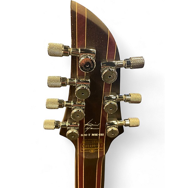 Used Schecter Guitar Research KM7 Left Handed Gold Top Electric Guitar