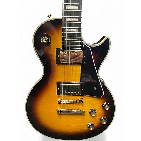 Used Epiphone Les Paul Custom Figured Tobacco Sunburst Solid Body Electric Guitar