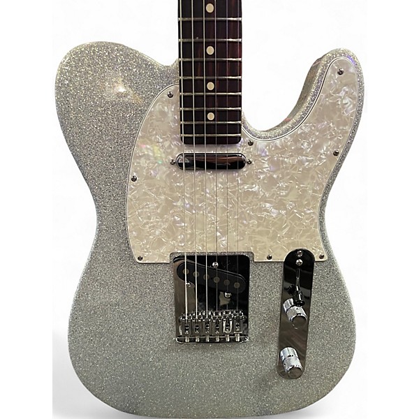Used Fender 75th Anniversary Player II Telecaster Silver Sparkle Solid Body Electric Guitar