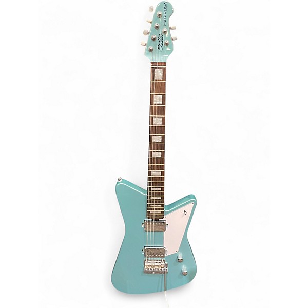 Used Sterling by Music Man Mariposa Metallic Aqua Marine Solid Body Electric Guitar