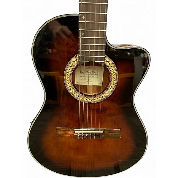 Used Ibanez GA35TCE Tobacco Sunburst Classical Acoustic Electric Guitar