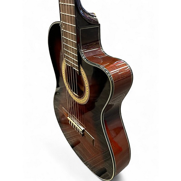 Used Ibanez GA35TCE Tobacco Sunburst Classical Acoustic Electric Guitar