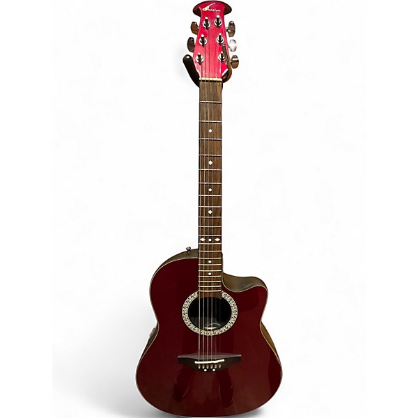 Used Ovation CK057 Red Acoustic Electric Guitar