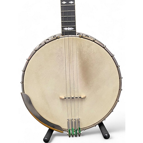 Vintage 1920s Bacon & Day Silver Bell Plectrum Tenor Natural Banjo