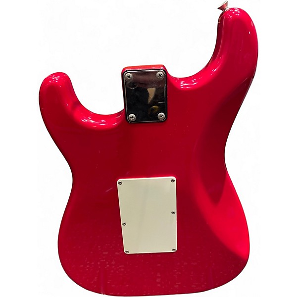 Vintage 1990s Fender 1990 MIJ Stratocaster Floyd Rose Red Solid Body Electric Guitar
