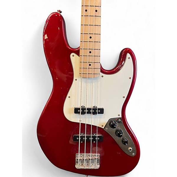 Used Squier Affinity Jazz Bass Candy Apple Red Electric Bass Guitar