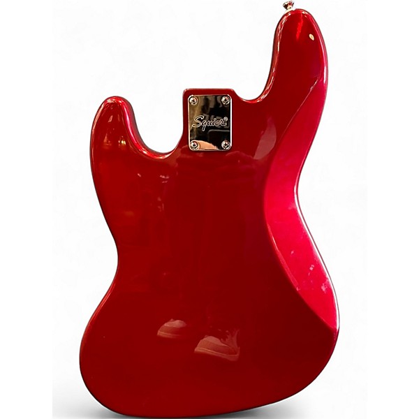 Used Squier Affinity Jazz Bass Candy Apple Red Electric Bass Guitar