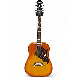 Used 2022 Epiphone DOVE STUDIO Honey Burst Acoustic Electric Guitar