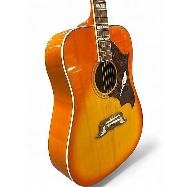 Used 2022 Epiphone DOVE STUDIO Honey Burst Acoustic Electric Guitar