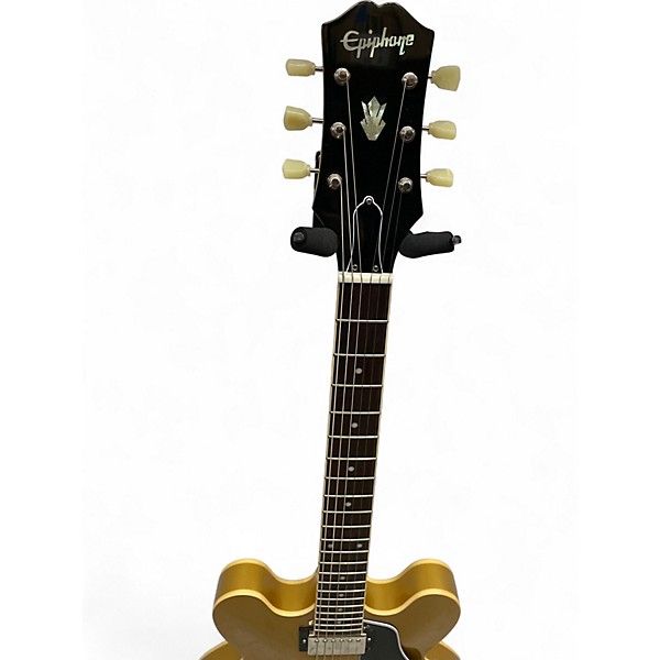 Used Epiphone es-355 Metallic Gold Hollow Body Electric Guitar