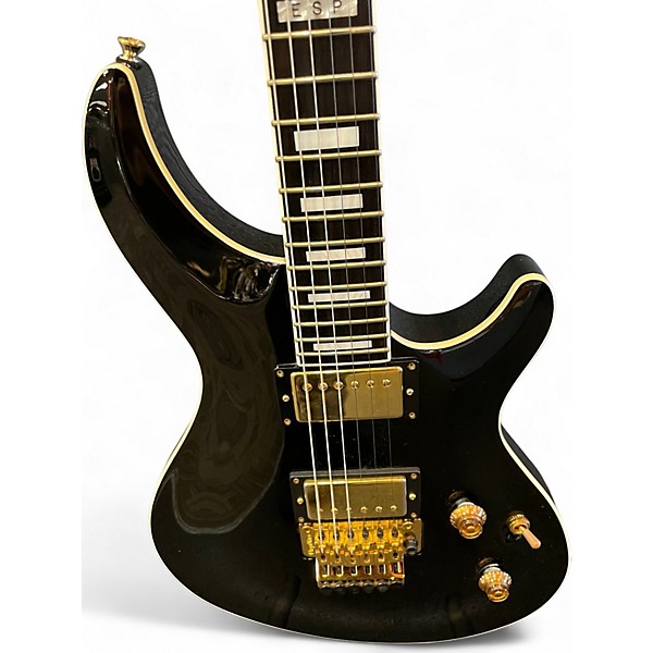 Used 2013 ESP E-II Mystique with Floyd Rose Black Solid Body Electric Guitar