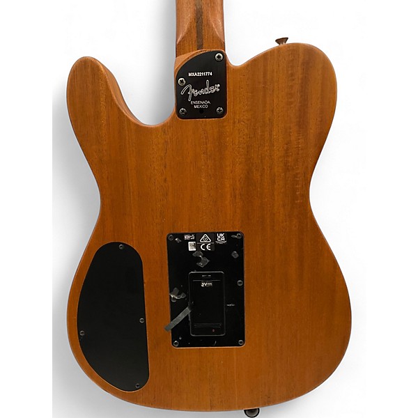 Used Fender Acoustasonic Player Telecaster Arctic White Acoustic Electric Guitar