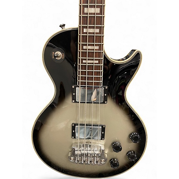 Used Burny LPB65 CUSTOM Silverburst Electric Bass Guitar