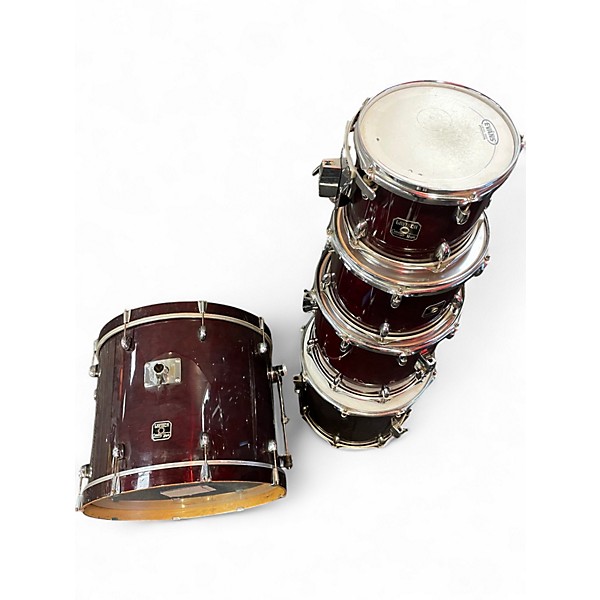 Used Gretsch Drums 5 Piece Catalina Maple Trans Red Drum Kit
