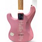 Used Squier Hello Kitty Stratocaster Single Hum Pink With Kitty Pickguard Pink Solid Body Electric Guitar