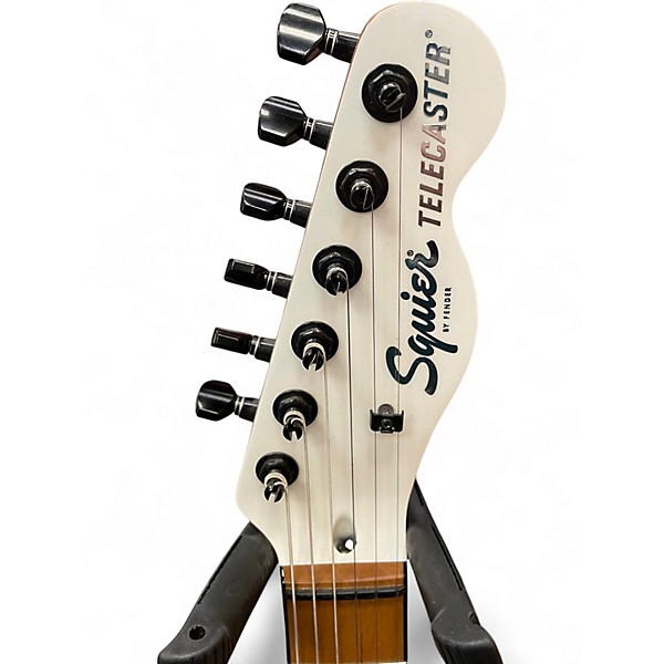 Used Squier Contemporary Telecaster HH Pearl White Solid Body Electric Guitar
