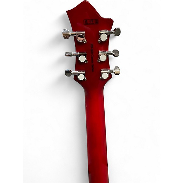 Used Harley Benton RB600 Fireglo Hollow Body Electric Guitar