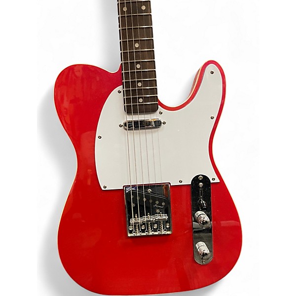 Used Harley Benton T Style Custom Fiesta Red Solid Body Electric Guitar