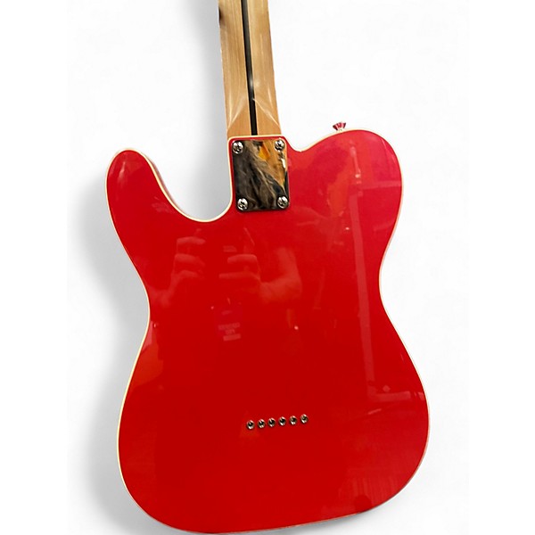 Used Harley Benton T Style Custom Fiesta Red Solid Body Electric Guitar