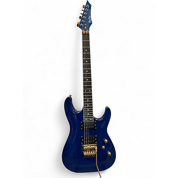 Used Harley Benton Progressive Sereies HH FR Trans Blue Solid Body Electric Guitar
