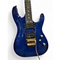 Used Harley Benton Progressive Sereies HH FR Trans Blue Solid Body Electric Guitar