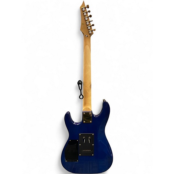 Used Harley Benton Progressive Sereies HH FR Trans Blue Solid Body Electric Guitar