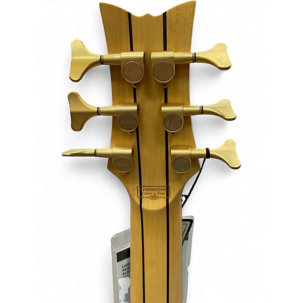 Used Schecter Guitar Research CUSTOM 6 Natural Electric Bass Guitar