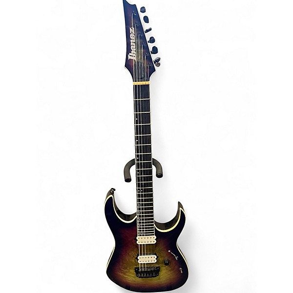 Used Ibanez Rgix6fdlb Sunrise Tea Burst Solid Body Electric Guitar