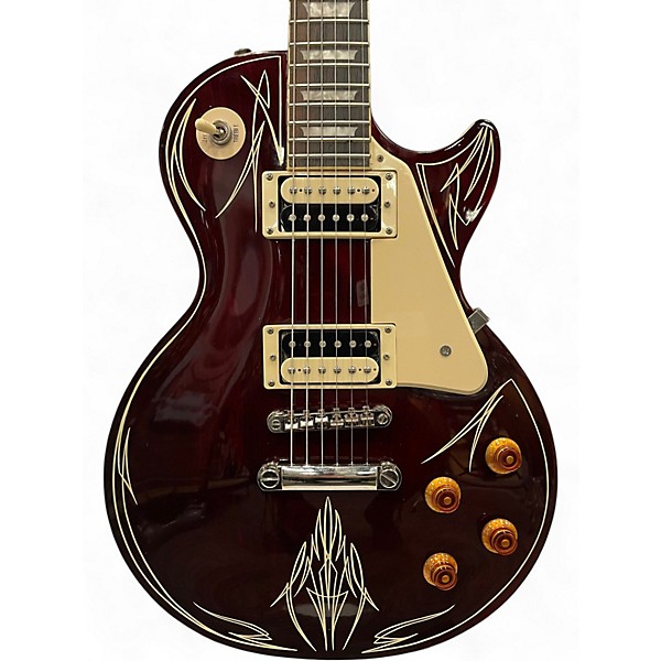 Used 2014 Epiphone Les Paul Traditional Pro Wine Red Solid Body Electric Guitar