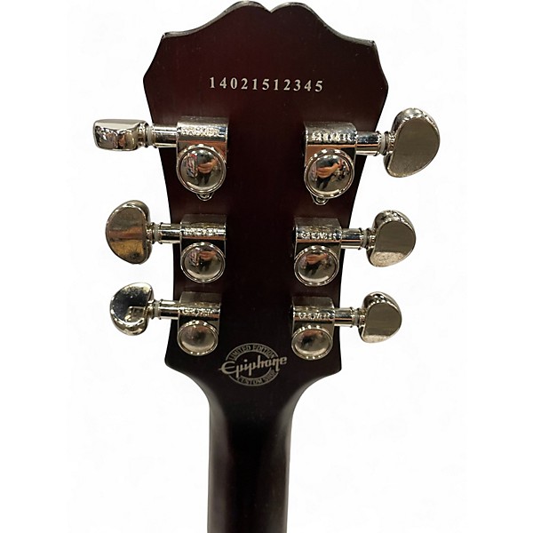 Used 2014 Epiphone Les Paul Traditional Pro Wine Red Solid Body Electric Guitar
