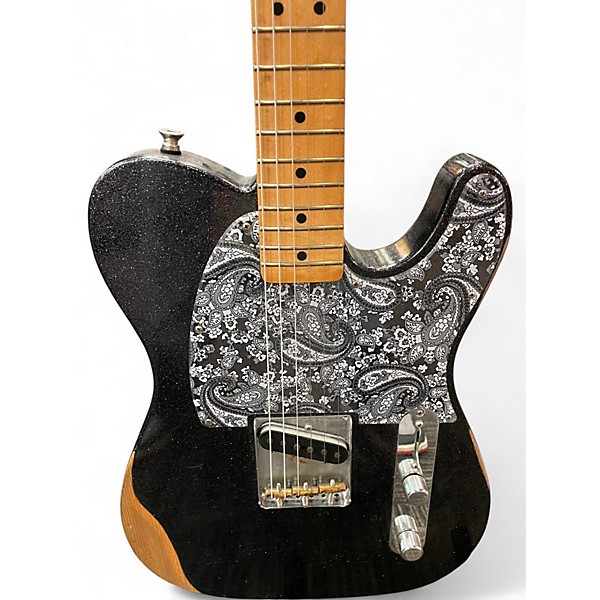 Used Fender 1950S Relic Esquire Black Solid Body Electric Guitar