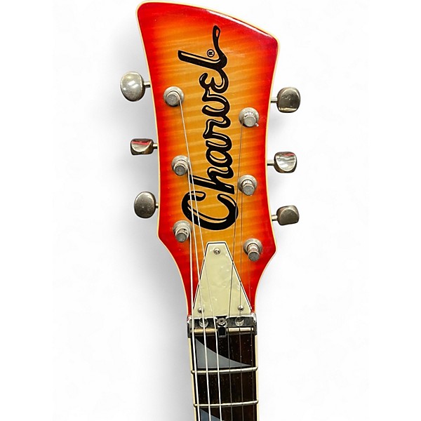 Used Charvel Surfcaster Cherry Sunburst Hollow Body Electric Guitar