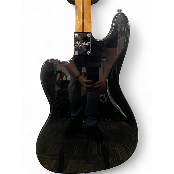 Used Squier Vintage Modified Bass VI Black Electric Bass Guitar